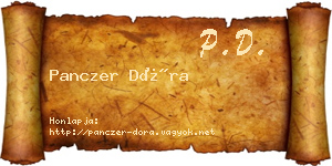 Panczer Dóra névjegykártya